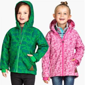 秋冬戶外男童女兒童軟殼三合一沖鋒衣加絨保暖防水防風滑雪服外套