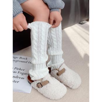 秋冬女童日系洛麗塔可愛襪套女寶寶毛線針織保暖腿套中筒襪堆堆襪