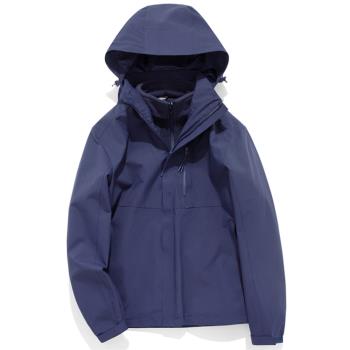 團購印制LOGO沖鋒衣男女三合一可拆卸防風防水登山露營保暖兩件套
