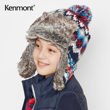卡蒙兒童加絨加厚保暖毛線帽