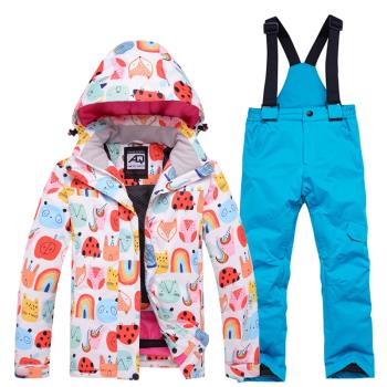 兒童滑雪服套裝女童單板雙板滑雪衣褲東北雪鄉旅游防水保暖雪服