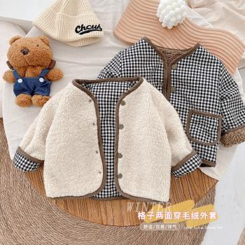 韓系男童女童加絨棉服嬰幼兒外套