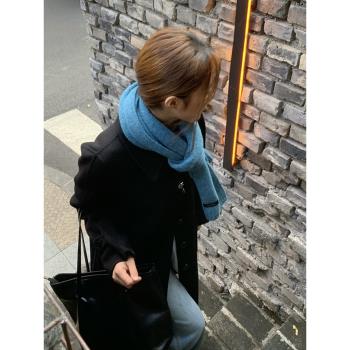 黑標星空系列澳洲純羊毛圍巾女冬季2023新款韓國針織保暖圍脖ins