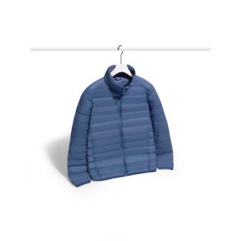 藍色男士輕薄款羽絨服短款2023冬季新款連帽超輕秋冬裝保暖外套潮