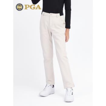 美國PGA高爾夫球服兒童褲子男童秋冬磨絨長褲保暖彈力松緊腰運動
