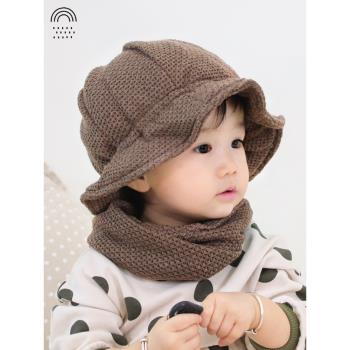 韓國嬰兒圍脖秋冬季男女寶寶保暖套頭圍巾嬰幼兒脖套網紅ins0-3歲