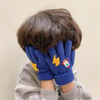 冬季保暖男孩小學生分指兒童手套