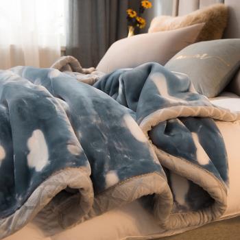 拉舍爾毛毯加厚冬季保暖小被子午睡毯子單人宿舍學生珊瑚絨沙發毯