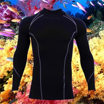 潛水服EV保暖速干防曬浮潛分體長袖男士水母衣水上運動沖浪游泳衣