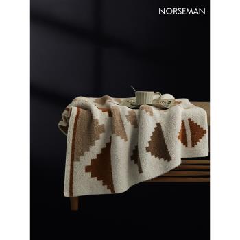 NORSMAN北歐風午睡毯加厚保暖冬季毛毯休閑絨毯加厚復古沙發毯子
