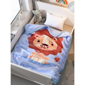加厚牛奶絨兒童毛毯卡通寶寶云毯沙發蓋毯嬰幼兒園午睡小毯子保暖