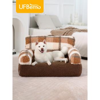 UFBemo狗窩可拆洗格子沙發睡覺用小型犬貓窩冬季保暖四季通用寵物