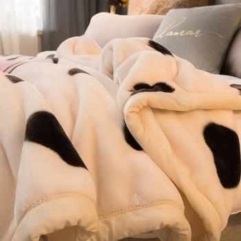 雙層高檔毛毯被子加厚冬季床褥子保暖宿舍學生加絨珊瑚絨毯子婚慶