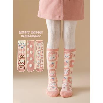 秋冬季韓版可愛小兔女寶寶襪子