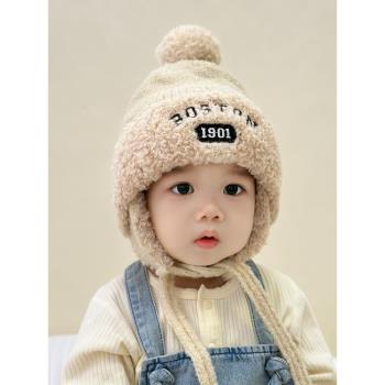 秋冬保暖護耳男孩加厚嬰兒帽子