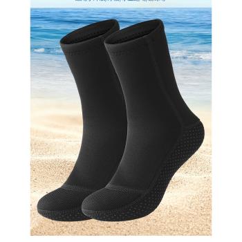 潛水襪3/5MM加厚防寒保暖耐磨防滑襪套男女冬泳鞋浮潛沖浪沙灘襪