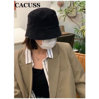 CACUSS女冬季素顏麂皮絨漁夫帽