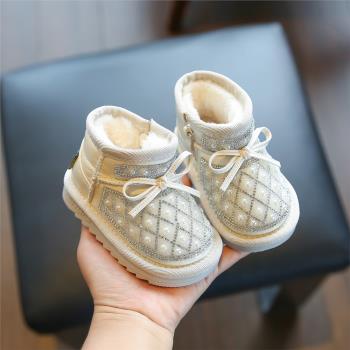 加絨保暖防滑軟底男女寶寶嬰兒鞋