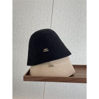 韓國兒童帽子秋冬男女童漁夫帽寶寶小童保暖針織毛線帽盆帽水桶帽