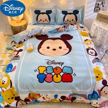 米奇迪士尼三四件套全棉純棉兒童卡通床上用品可愛1.2m單人1.51.8