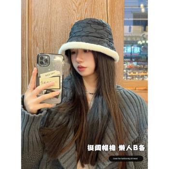 女冬季復古鐘型韓國毛絨保暖帽子