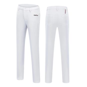 高爾夫女士冬季加絨加厚長褲修身顯瘦golf女裝保暖女褲運動褲白色
