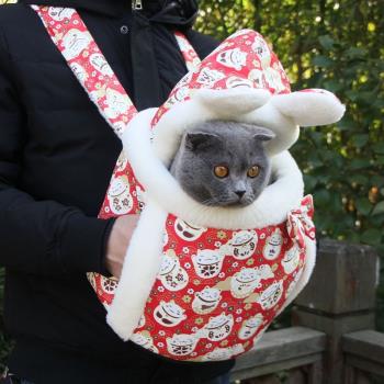 雙背包冬季保暖用品大容量貓咪