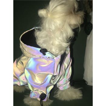 寵物大型犬潮牌炫彩沖鋒衣秋冬衣服保暖防潑水酷
