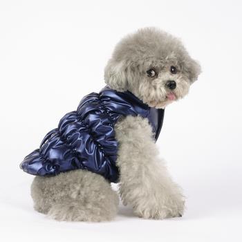 狗狗衣服加厚保暖小型犬泰迪比熊冬季馬甲羽絨服時尚耐臟小狗服飾
