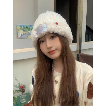水鉆女冬季韓版保暖護耳毛線帽