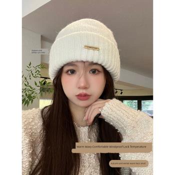 網紅女秋冬季日系韓國毛線帽子