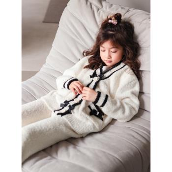 貝妍冬季珊瑚絨可愛親子裝睡衣