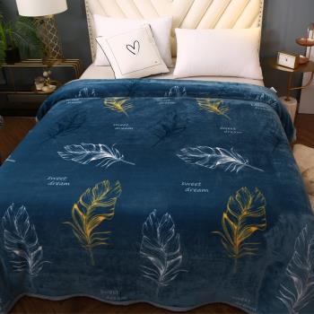 保暖加厚珊瑚絨毯子1.5m毛絨鋪床毛毯2米加絨床單1.8冬季牛奶絨