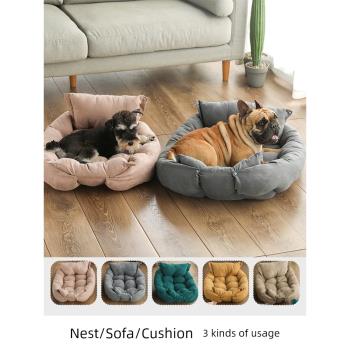 狗窩四季通用冬季保暖加厚狗床寵物用品貓屋床小型犬泰迪法斗睡墊
