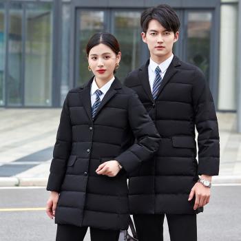 4S店售樓部工裝外套大衣羽絨棉服