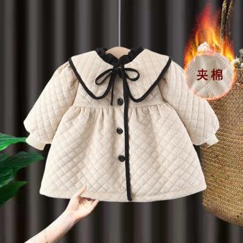 加厚女寶寶嬰兒韓版保暖棉衣外套