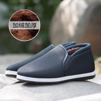 冬季保暖加厚千層底老北京布鞋