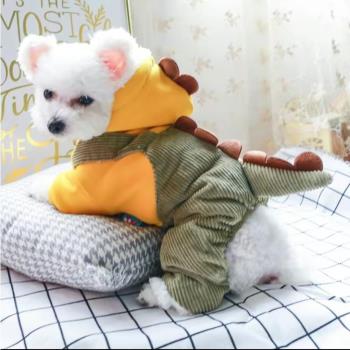 狗狗衣服秋冬款加厚保暖四腳衣泰迪比熊博美防寒小型幼犬寵物服飾