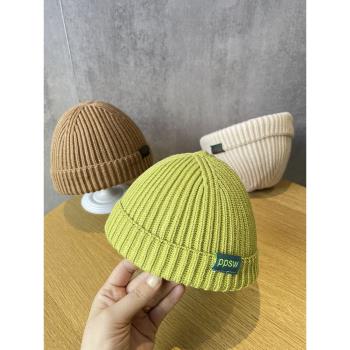 日系秋冬季毛線針織保暖兒童帽子