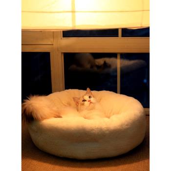 貓窩毛毛絨超軟的深度睡眠窩小貓咪睡袋貓床公主大號貓窩冬季保暖