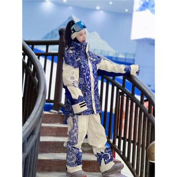 TEENTIME滑雪服套裝衣褲 防風防水透氣耐磨加厚保暖外套 單雙板