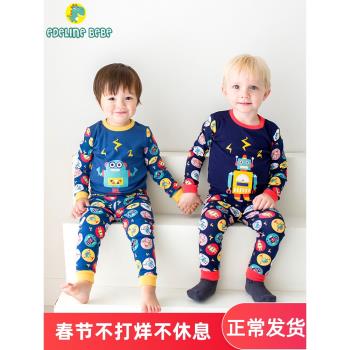 韓國兒童加厚寶寶棉毛衫保暖內衣