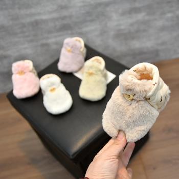 保暖0-1歲滿月軟底套腳嬰兒鞋子