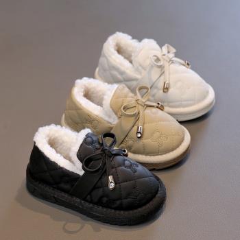 冬季兒童加絨加厚女寶寶保暖棉鞋
