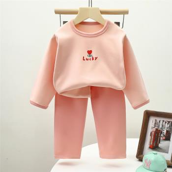 秋冬季兒童保暖內衣套裝男女童德絨秋衣秋褲寶寶睡衣家居服打底衫