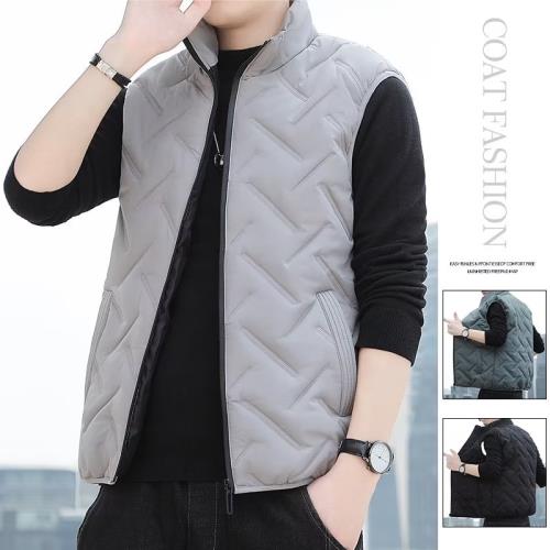 秋冬季馬甲男無袖背心青年羽絨服保暖立領潮流大碼寬松馬夾外套