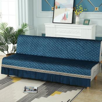 新款折疊沙發套罩簡易沙發床毛絨萬能全蓋墊四季通用防滑加厚連體