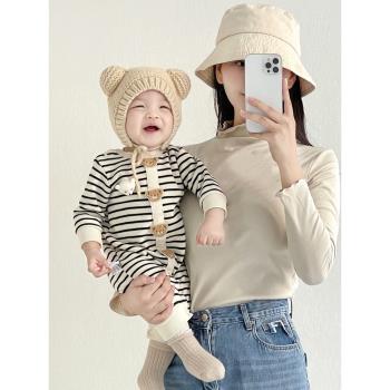 寶寶帽子秋冬款可愛韓版男孩女童針織護耳帽冬季嬰兒童保暖毛線帽