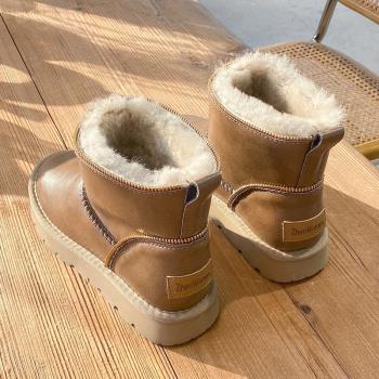 羊毛加厚加絨防水防滑時尚雪地靴