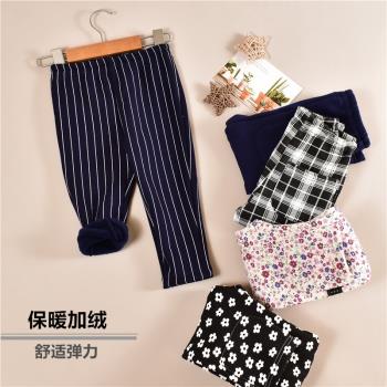 日系加絨男女寶寶1-6歲保暖褲子
